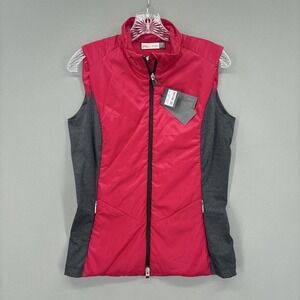 KJUS Vest Womens Medium 38 Pink Gray Radiation Puffer Insulated Ski Jacket‎ NWT